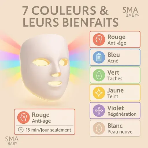 Test Masque LED Visage Sma Baby : un soin maison qui fait le job, mais avec quelques limites