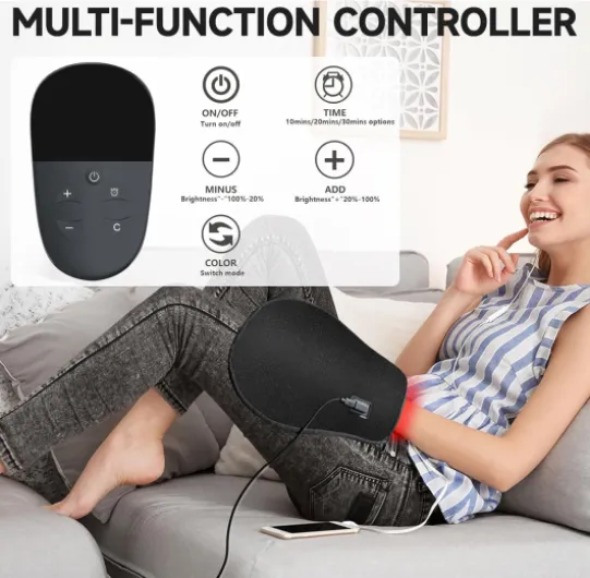 Gants de lampe à lumière rouge - 50 LED 660 nm et 850 nm - 3 modes et 5 niveaux de luminosité et 3 réglages de minuterie - Lampe à lumière rouge - Gants pour la maison
