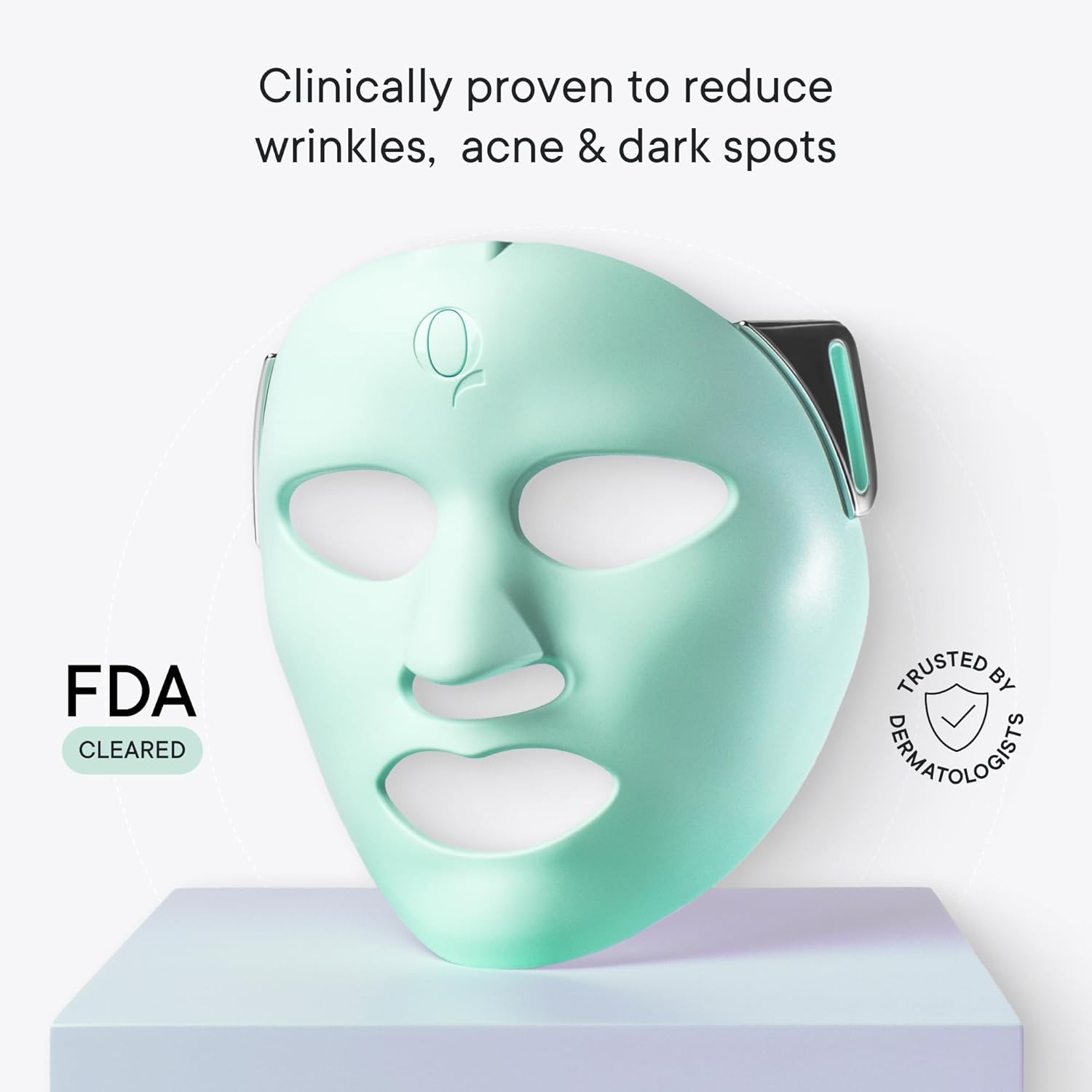 Qure Masque de soin de la peau LED avec 5 modes différents (thérapie par lumière rouge, lumière ambre et thérapie par lumière bleue) Un appareil avec paramètres et traitements personnalisables.