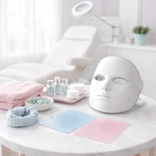 Masque LED acné adulte : combiner LED bleue et rouge selon votre type de boutons