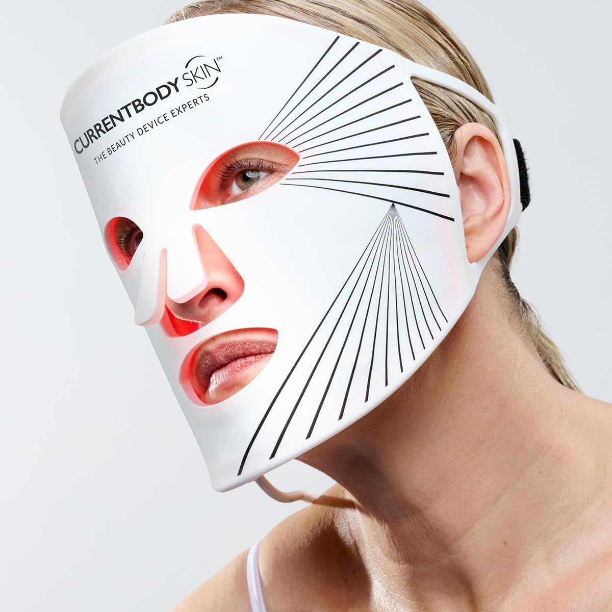 CurrentBody Masque facial de thérapie par lumière LED : série 1 - Dispositif de traitement par la lumière rouge - Masque facial anti-âge pour réduire les rides