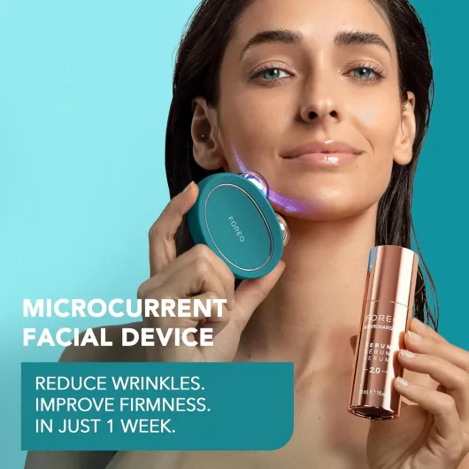 BEAR 2 Appareil micro courant visage liftant et tonifiant avancé - Sculptant anti-âge - Lifting visage instantané - Raffermir, modeler - Non invasif - Evergreen Argent, Noir
