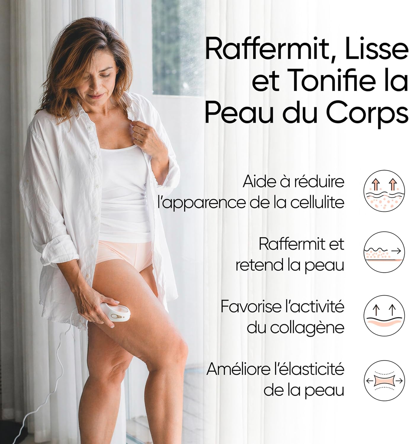 Sensifirm Appareil Radiofréquence Corps – Anti-Cellulite Cuisses, Fesses & Ventre – Lissage Peau d’Orange, Sculpting & Raffermissement, Stimulation Collagène – Gel Conducteur Inclus