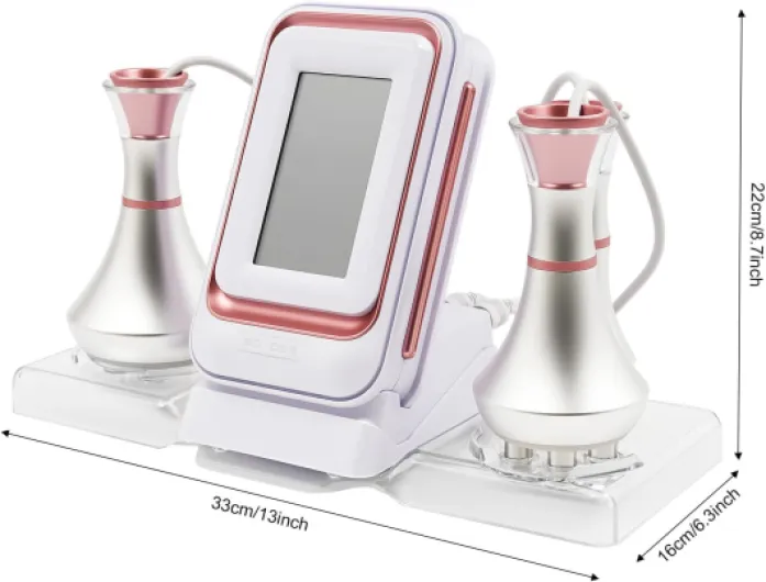 Machine à perdre du poids, appareil 3 en 1 à ultrasons cavitation radiofréquence, appareil de massage cellulite 80 K avec écran tactile LED pour le contour du corps et le lifting du visage