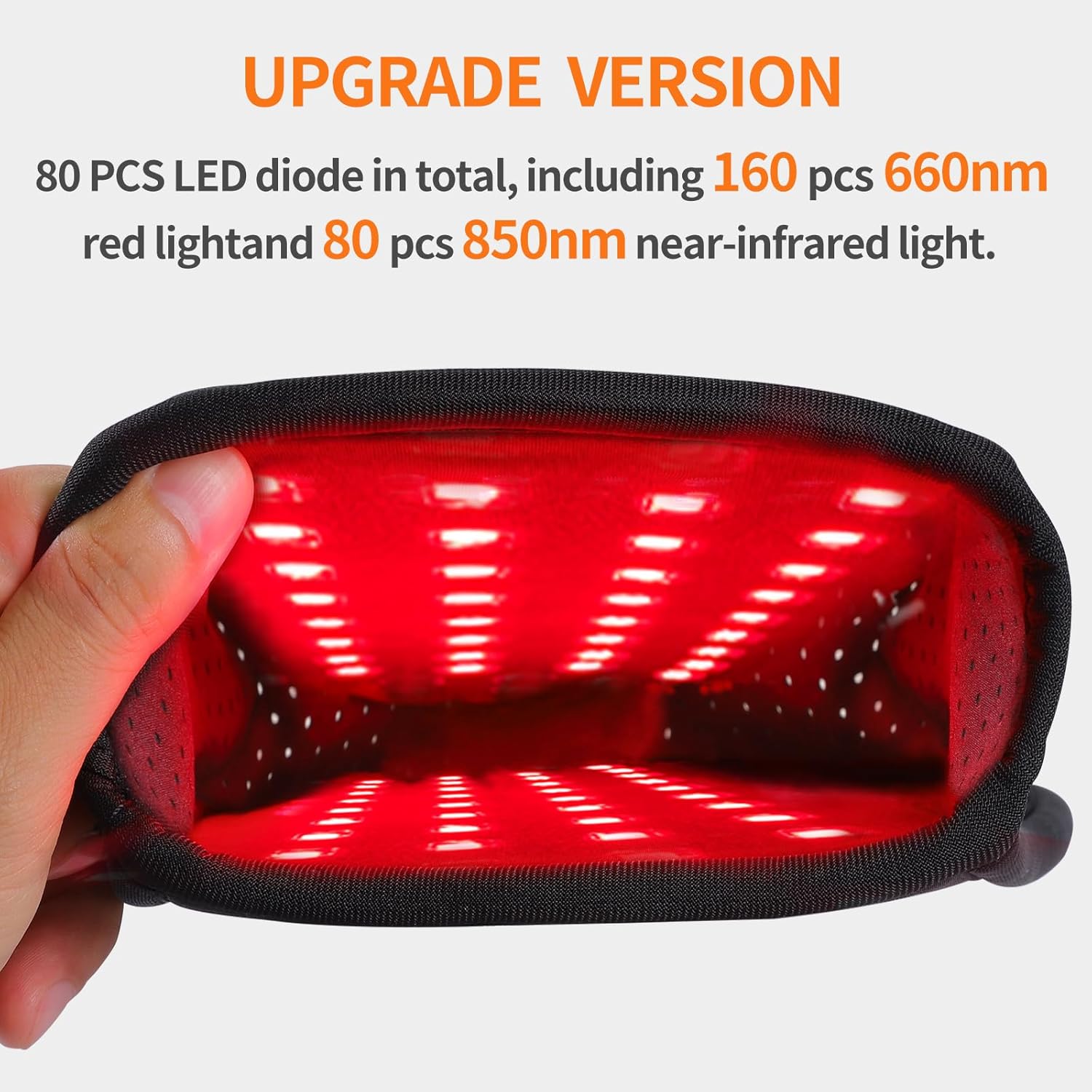 DGXINJUN Thérapie à la lumière rouge sans fil pour les doigts de la main, soulagement de la douleur de la paume, LED, portable, sans fil, approuvé par la FDA, appareils de thérapie par la lumière 2023msmd-hd