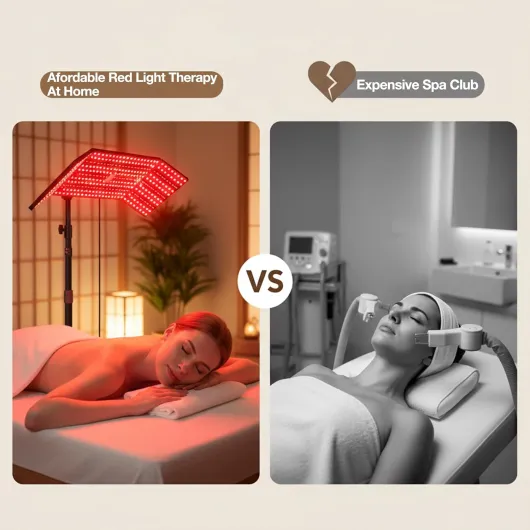 Lampe de thérapie à lumière rouge ultra portable pliable - 480 LED 660 nm rouge et appareil proche infrarouge 850 nm - Support réglable en hauteur et en angle - 6 réglages de temps - 5