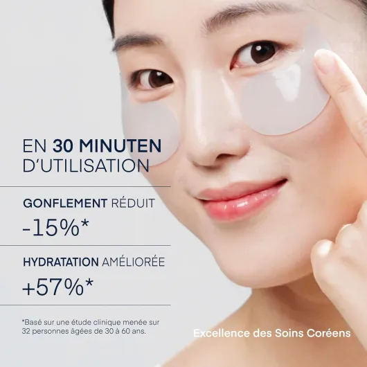 Patchs Yeux pour Cernes Skincare Coréen: Anti-Poches & Rides Masque Contour des Yeux à l’Acide Hyaluronique Niacinamide et Caféine - Végétalien, Testé sur Peau Sensible, 30 Paires - Under Eye Patch Caféine Acide Hyaluronique