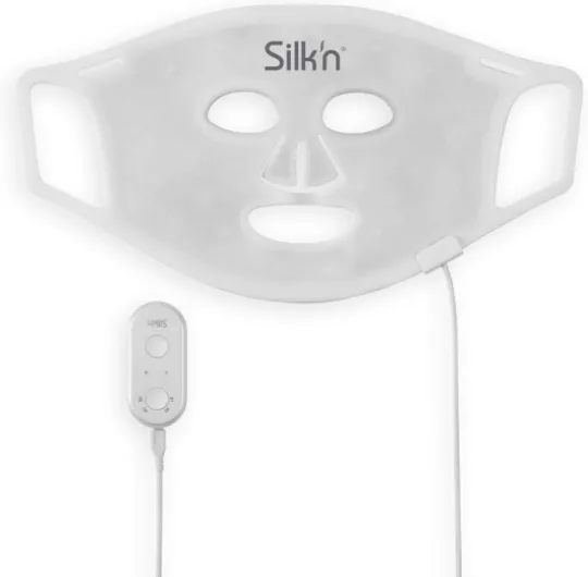 Silk’n Masque LED pour le visage - 2025 edition - Soin du visage LED - Masque de beauté anti-rides, collagène, lifting et anti-âge - Skincare avec 4 types de lumière - Pour femme et homme - Blanc Blanc - 2025 edition