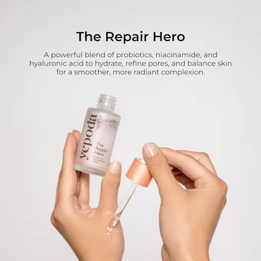 The Repair Hero, Sérum à la niacinamide et aux probiotiques, hydratant & équilibrant pour la peau, sérum coréen vegan anti-âge pour tous les types de peau, 30 ml 30 ml (Lot de 1)