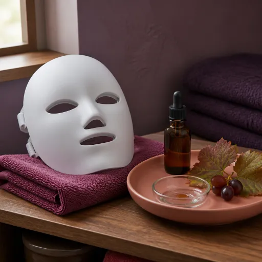 Masque LED anti imperfections et sérum éclat anti taches Caudalie : l’alliance experte contre l’acné