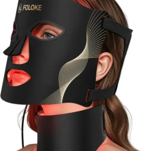 Test FOLOKE Masque LED Visage et Cou : la luminothérapie maison sans se ruiner en instituts
